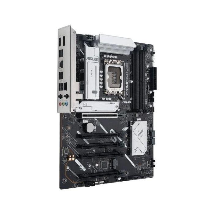 Asus Prime B860M-PLUS WIFI Placa Base LGA 1851 - WiFi, Bluetooth, 4x DDR5, 2x M2, 4x SATA III, PCIe 4.0, 5.0, USB 2.0, 3.2, USB-C, RJ-45, HDMI, DisplayPort - Factor de Forma ATX