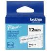 Brother Btag-135 Cinta 12mm - Texto Blanco sobre Fondo Transparente - Medidas 12mmx4 Metros - Apta para PTN10, PTN20, PTN25BT