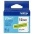 Brother Btag-G31 Cinta 12mm - Texto Negro sobre Fondo Verde - Medidas 12mmx4 Metros - Apta para PTN10, PTN20, PTN25BT