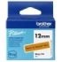 Brother Btag-T31 Cinta 12mm - Texto Negro sobre Fondo Naranja - Medidas 12mmx4 Metros - Apta para PTN10, PTN20, PTN25BT