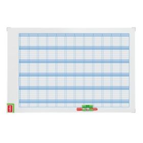 Nobo Performance Planificador Anual de Pizarra Magnetica 720x50x1030mm - Incluye Kit de Planificacion de Imanes