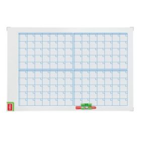 Nobo Performance Planificador Mensual de Pizarra Magnetica 725x53x1045mm - Incluye Kit de Planificacion de Imanes