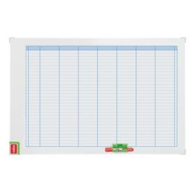 Nobo Performance Planificador Semanal de Pizarra Magnetica 710x50x1030mm - Incluye Kit de Planificacion de Imanes