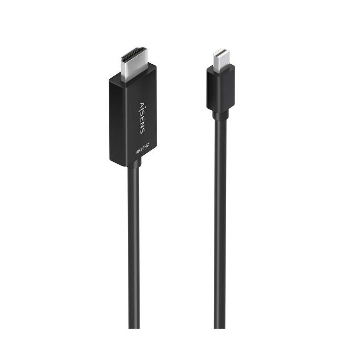 Aisens Cable Conversor MINI DP a HDMI 4K@60HZ - MINI DP/M-HDMI/M - 0.6m - Color Negro
