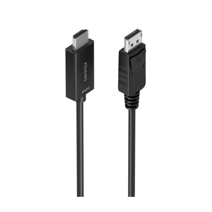 Aisens Cable Conversor DISPLAYPORT a HDMI 4K@60HZ - DP/M-HDMI/M - 0.6m - Color Negro