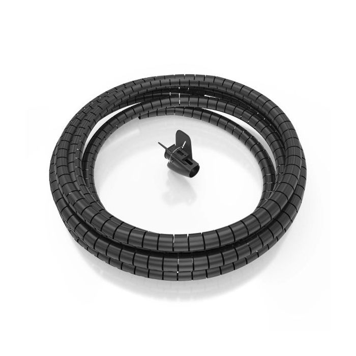 Aisens Organizador de Cable en Espiral 25mm - 6.0m - Color Negro