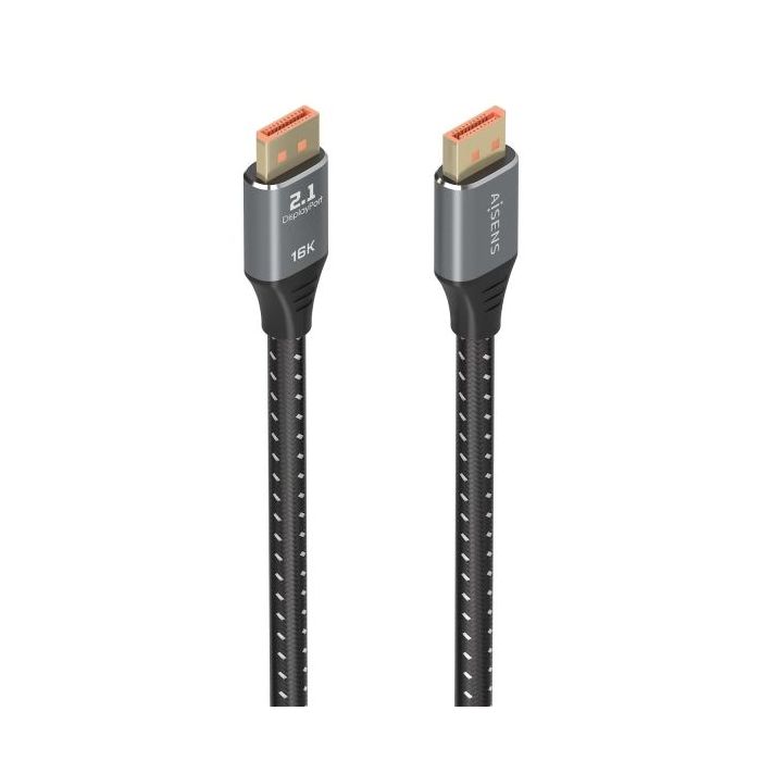 Aisens Cable DISPLAYPORT V2.1 16K@60HZ 80GBPS - DP/M-DP/M - 1.0m - Color Negro