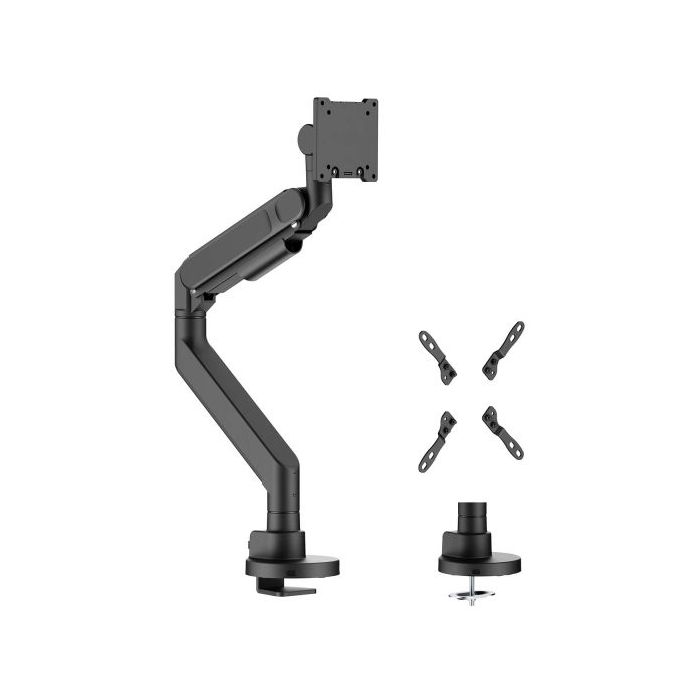Aisens Soporte de Mesa PRO Contrapeso Giratorio e Inclinable para Monitor/TV 27kg (3 Pivotes - 1 Brazo) de 24-57 - Color Negro