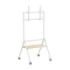 Aisens Soporte de Suelo ECO con Rueda - 1 Bandeja para Pantalla Interactiva/TV 80kg de 37-86 - Color Blanco/Madera
