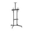 Aisens Soporte de Suelo ECO con Rueda - Bandeja para DVD y Soporte de Camara para Monitor/TV 45kg de 37-70 - Color Negro