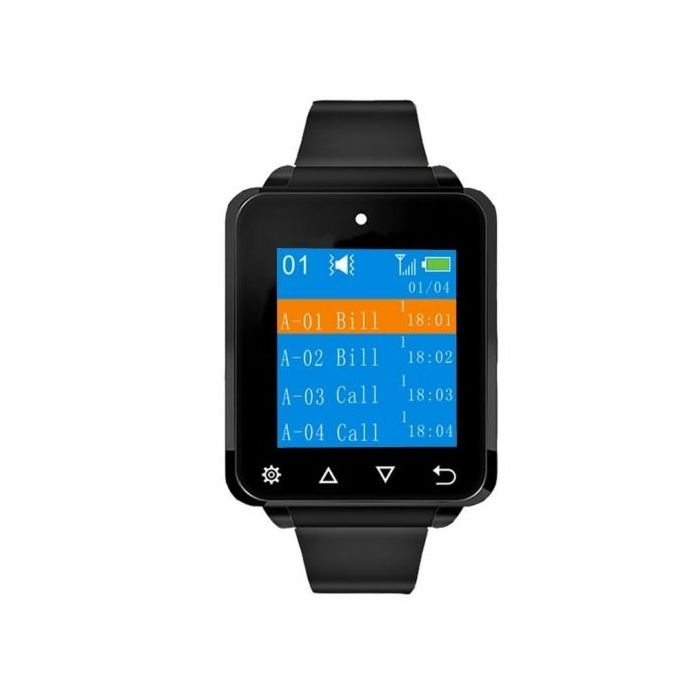 AVPos AVP-AC-W01 Reloj Avisador Camareros - 4 Mensajes Simultaneos - Vibracion - Pitido - Color Negro