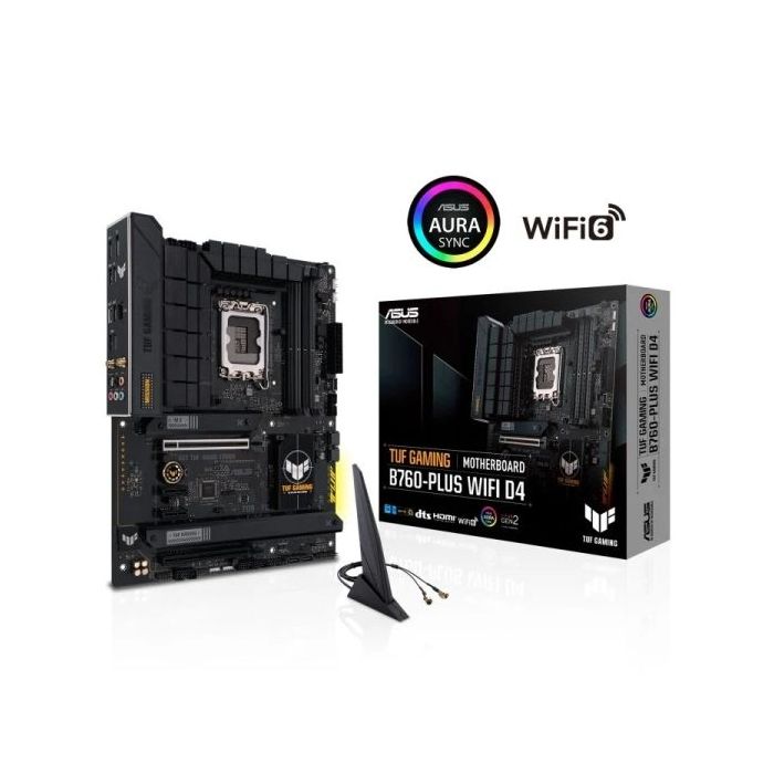Asus TUF Gaming B670-PLUS WIFI D4 Placa Base Intel PCIe 4.0, DDR4, M.2, 4x Sata III, Ethernet de 2.5Gb, HDMI, USB 2.0, 3.2