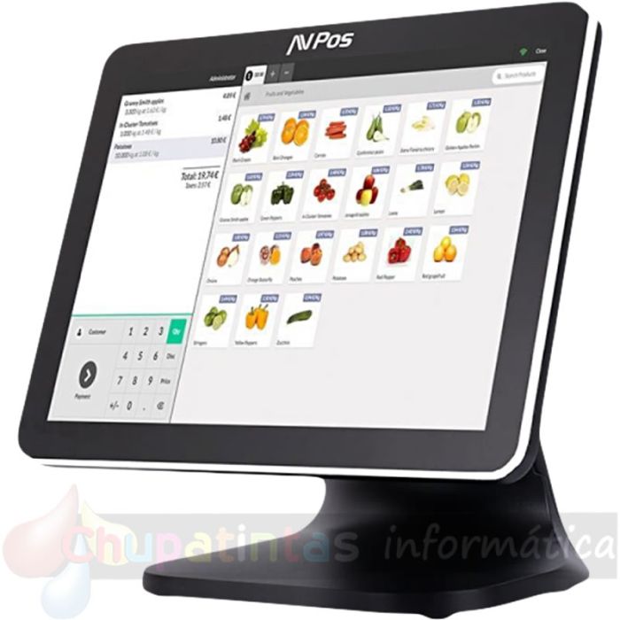 AVPos TPV K5000 Aluminio 15 Táctil - N100 - 8gb Memoria - SSD 128gb - VGA y HDMI - Color Negro - Especificaciones