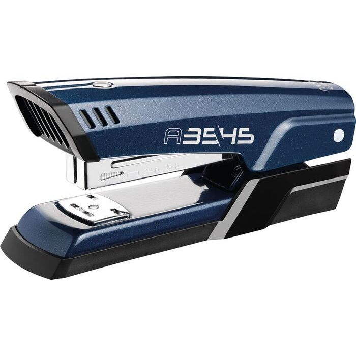 Maped Half Strip A-3545 Grapadora Metalica de Sobremesa - Hasta 25 Hojas a la Vez - Admite Grapas 24/6 y 26/6 - Grapado Abierto y Cerrado - Color Azul