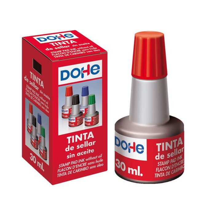Dohe Tinta para Tampones y Sellos 30ml - Color Rojo