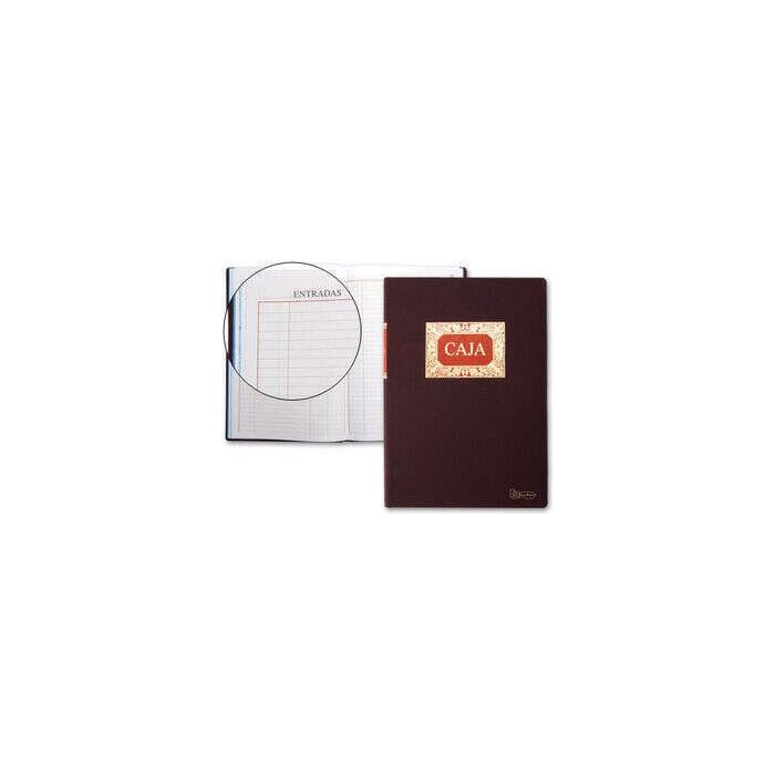 Miquel Rius Libro de Caja M.D con Entradas y Salidas - Tamaño Folio Natural - 100 Hojas - Forrado en Tela - Detalles en Stamping - Corte de Color Azul