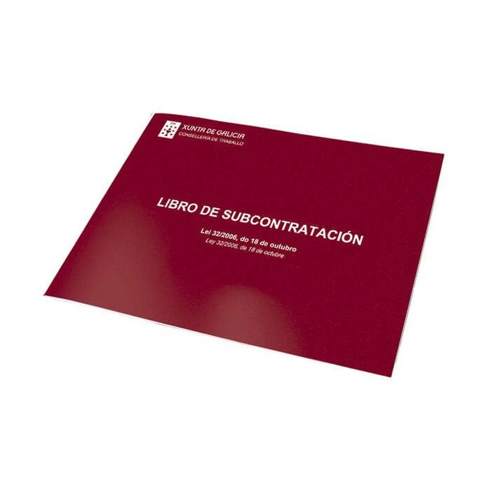 Dohe Libros de Subcontratacion Din A4 Apaisado - 10 Hojas Numeradas - Hojas Autocopiativas