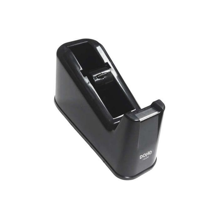 Dohe Portarrollos para Cintas Adhesivas de hasta 19mm y 33 metros - Cilindro Extraible y Base Antideslizante - Cuchilla Metalica de Corte