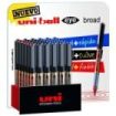 Uni-ball UB-150 Eye Broad Expositor de 36 Boligrafos de Tinta Liquida - Punta de Bola 1mm - Tinta Resistente al Agua y Luz - Sistema de Control de Tinta - Colores Surtidos