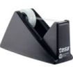 Tesa Tesafilm Eco - Crystal Easy Cut Portarrollos de Sobremesa + Cinta Adhesiva Fabricada con 90% de Botellas PET Recicladas - Color Negro