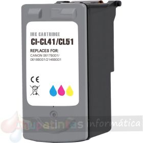 Canon CL41/CL51/CL38 Color Cartucho de Tinta Remanufacturado - Muestra Nivel de Tinta - Reemplaza 0617B001/0618B001/2146B001-1