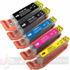 Canon PGI525 + CLI526 Pack de 5 Cartuchos de Tinta Genéricos-1
