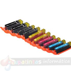 Canon PGI580/CLI581 Pack de 10 Cartuchos de Tinta Genéricos