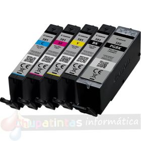 Canon PGI580/CLI581 Pack de 5 Cartuchos de Tinta Originales - 2078C007-3