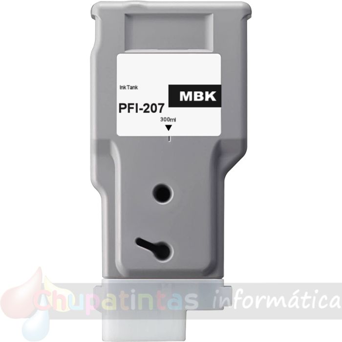 Canon PFI207 Negro Mate Cartucho de Tinta Pigmentada Genérico - Reemplaza PFI207MBK/8788B001