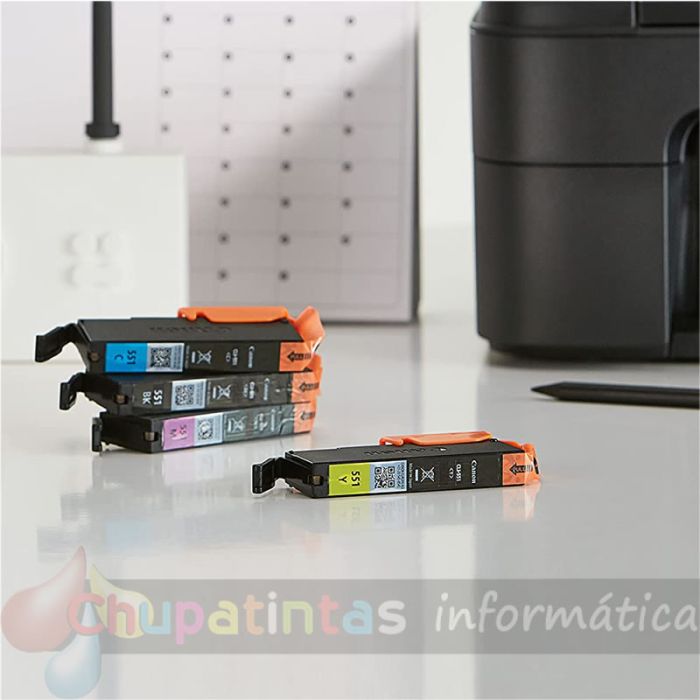 Canon CLI551 Multipack de 4 Cartuchos de Tinta Originales Negro, Cian, Magenta y Amarillo - 6509B015-3