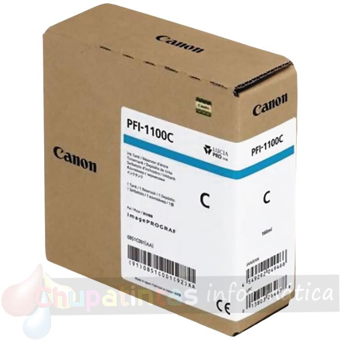 Canon PFI1100 Cian Cartucho de Tinta Original - 0851C001-1