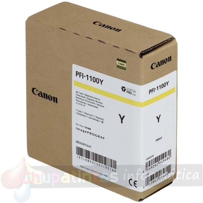 Canon PFI1100 Amarillo Cartucho de Tinta Original - 0853C001-1