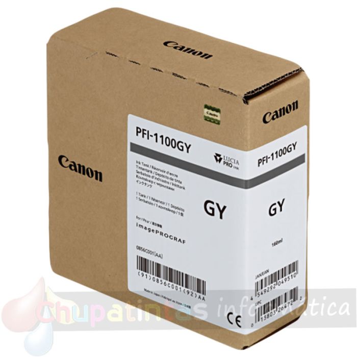 Canon PFI1100 Gris Cartucho de Tinta Original - 0856C001-1