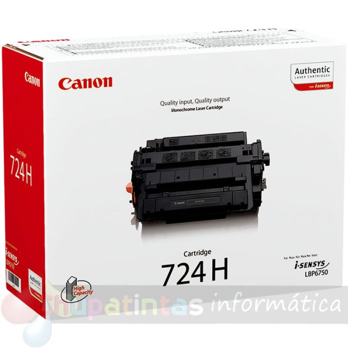 Canon 724H Negro Cartucho de Tóner Original - 3482B011/3482B002