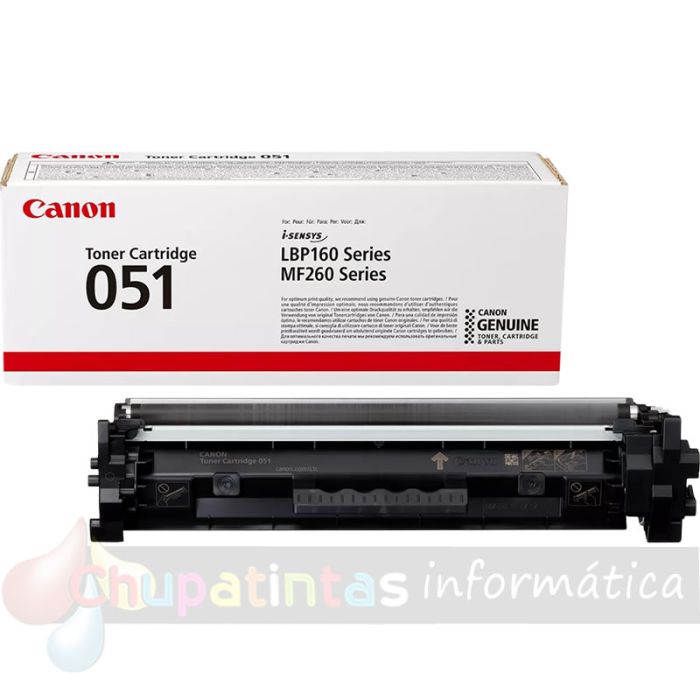 Canon 051 Negro Cartucho de Tóner Original - 2168C002