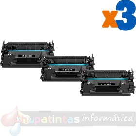 Canon 041 Negro Pack de 3 Cartuchos de Tóner Genéricos - Reemplaza 0452C002