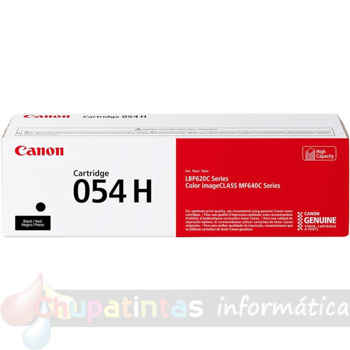 Canon 054H Negro Cartucho de Tóner Original - 3028C002