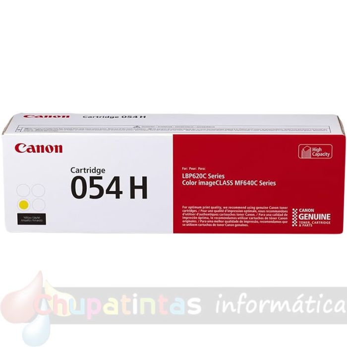 Canon 054H Amarillo Cartucho de Tóner Original - 3025C002