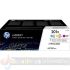 HP CF401X/CF402X/CF403X Pack de 3 Cartuchos de Tóner Originales - 201X-1