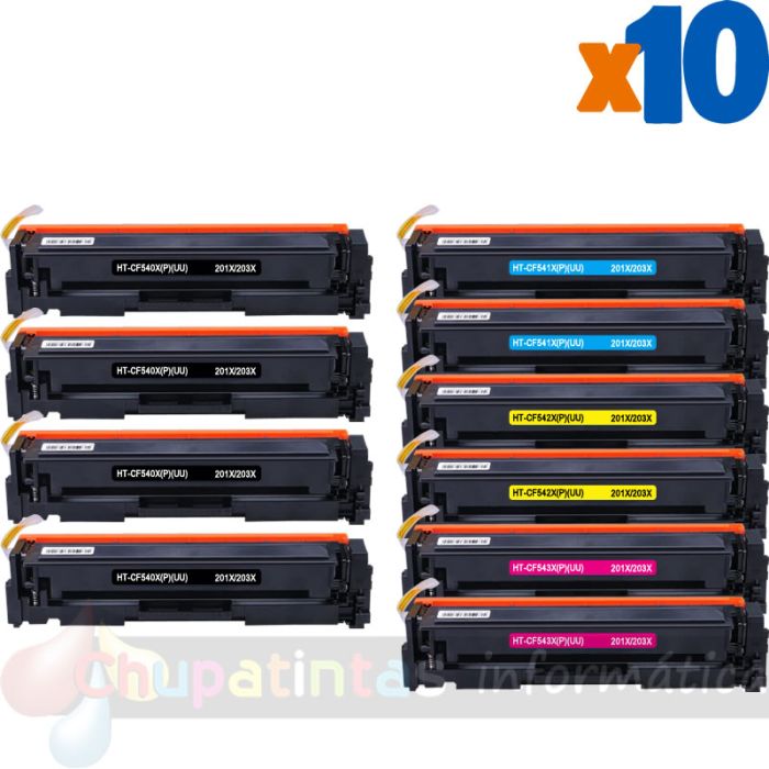 Canon 045H/054H Pack de 10 Cartuchos de Tóner Genéricos