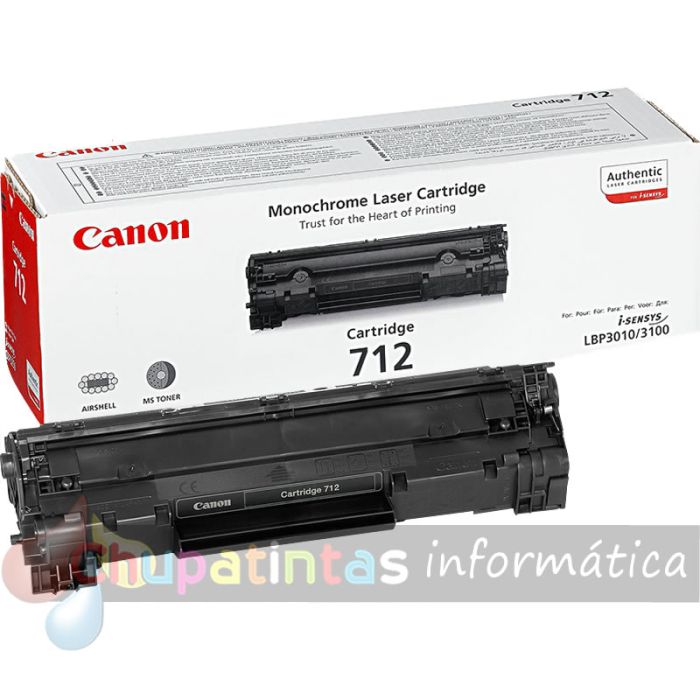 Canon 712 Negro Cartucho de Tóner Original - 1870B002