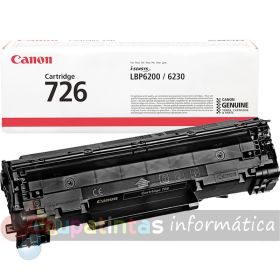 Canon 726 Negro Cartucho de Tóner Original - 3483B002