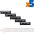 Canon 737 Negro Pack de 5 Cartuchos de Tóner Genéricos - Reemplaza 9435B002-1