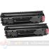 HP CF283A Negro Pack de 2 Cartuchos de Tóner Originales - 83A-2