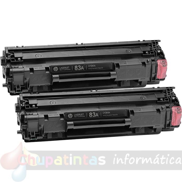 HP CF283A Negro Pack de 2 Cartuchos de Tóner Originales - 83A-2
