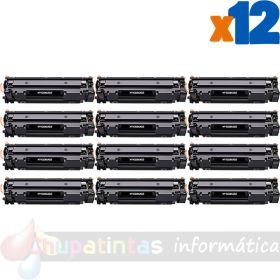 HP CE285A/CE278A/CB435A/CB436A Negro Pack 12 Cartuchos de Tóner Genéricos