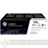 HP CE321A/CE322A/CE323A Pack de 3 Cartuchos de Tóner Originales - 128A