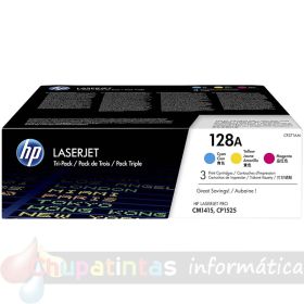 HP CE321A/CE322A/CE323A Pack de 3 Cartuchos de Tóner Originales - 128A