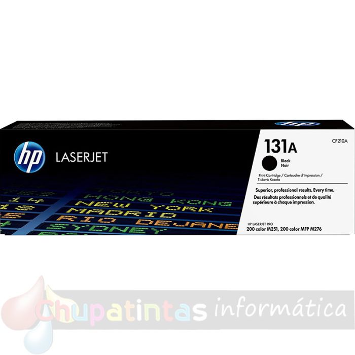 HP CF210A Negro Cartucho de Tóner Original - 131A