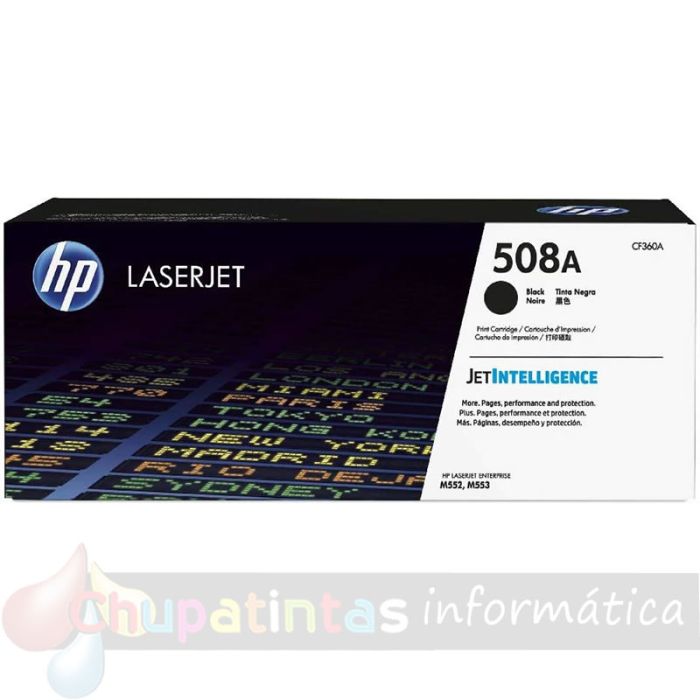HP CF360X Negro Cartucho de Tóner Original - 508X-1